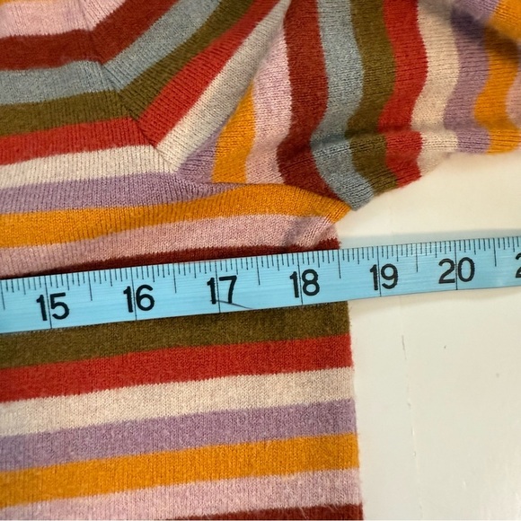 Madewell Striped Puff Sleeve Scoop Neck Top Long Sleeve Super Soft Shirt Size MD - Picture 10 of 10